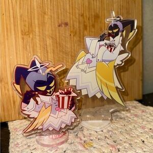Bundle lot set 2 Hazbin Hotel Adam maid cafe anime acrylic figure standee